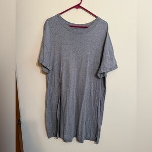 Time and Tru Gray Cotton T Shirt Dress XL